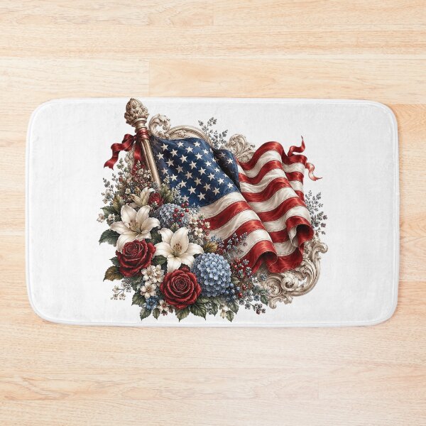 Item preview, Patriotic Floral American Flag designed and sold by PetalGarden.
