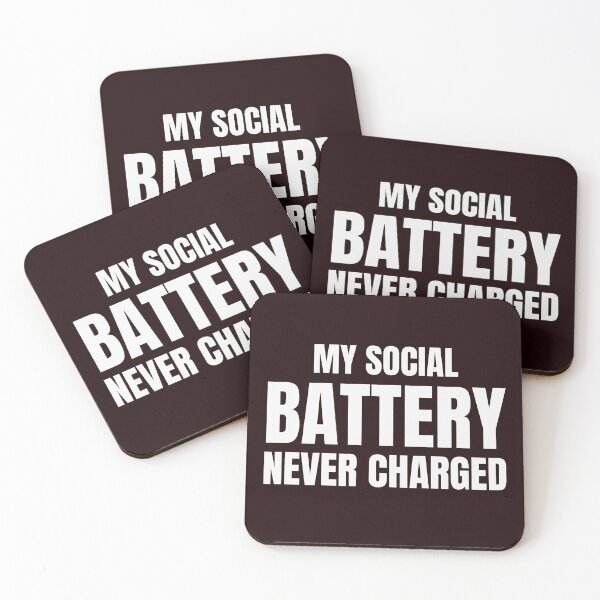 Item preview, My Social Battery Never Charged – Introvert Funny Quote designed and sold by ArtPer-design.