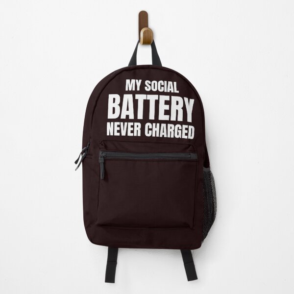 Item preview, My Social Battery Never Charged – Introvert Funny Quote designed and sold by ArtPer-design.