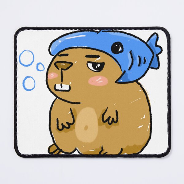 Item preview,     Awkward Animal Hats Club - Fish Capybara designed and sold by chupichapa.