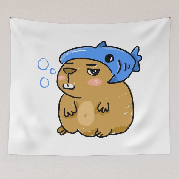 Item preview,     Awkward Animal Hats Club - Fish Capybara designed and sold by Ganj1l.