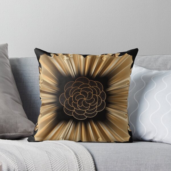 Item preview, Golden  Abstract Floral | Luxury  Geometric  Radiant  Art Decor designed and sold by Rawafi Art Studio.