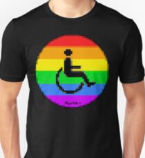 Handicap and singularity LGBT by RootCat and marie b. Unisex T-Shirt