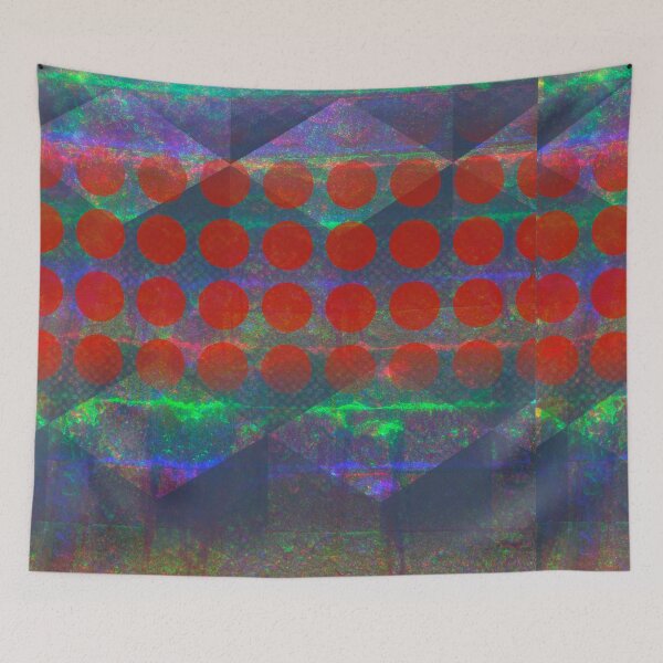 Item preview, Red circles in synthetic pop designed and sold by IsabelQuincoces.