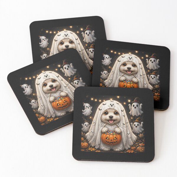 Item preview, Cute Ghost Dog Halloween | Spooky Puppy Trick or Treat Design designed and sold by PoojaArtLab.