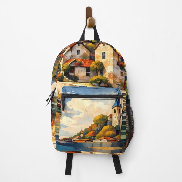 Item preview, Charming Riverside Village Scene designed and sold by cuprum.