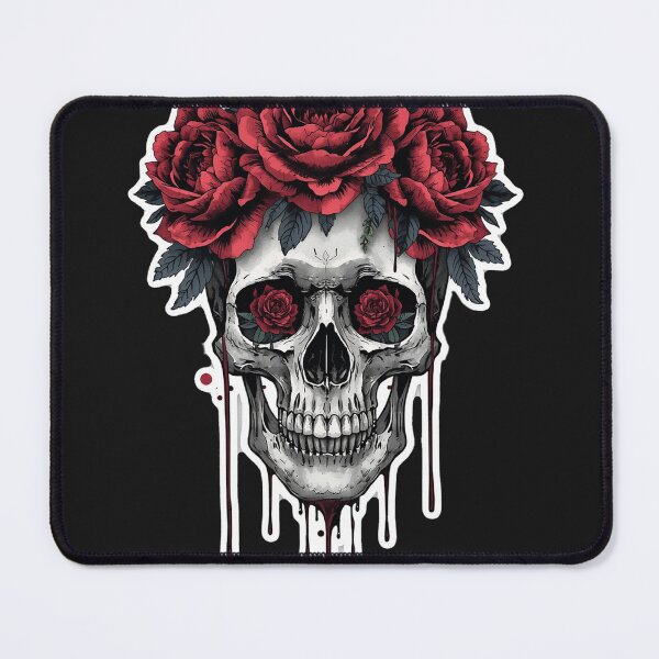 Item preview, Gothic Skull with Red Roses Tattoo Art designed and sold by  AureliusX.