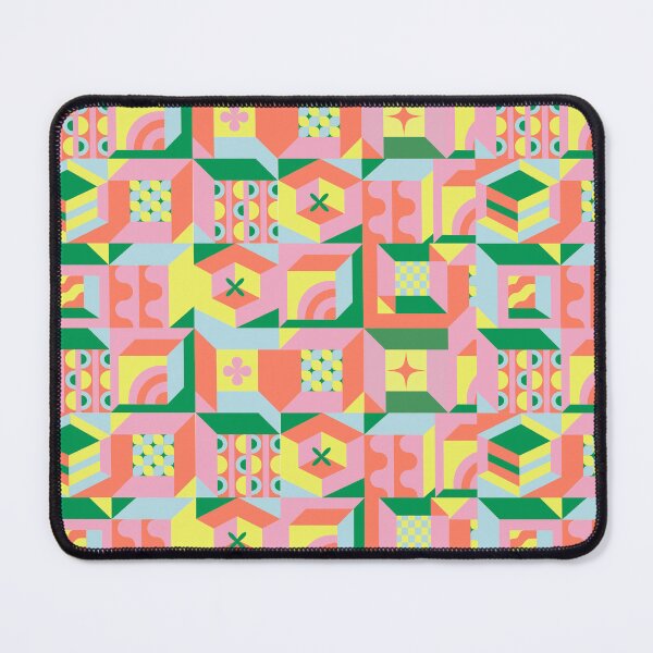 Item preview, Colorful Geometric Abstract Pattern – Retro Mid Century Modern Art Print designed and sold by IndianShopper.