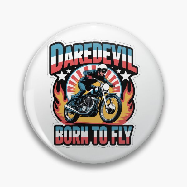Item preview, Daredevil Born To Fly Vintage Motorcycle Sticker designed and sold by LukaRealm.
