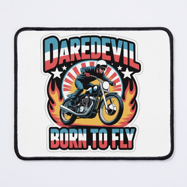 Item preview, Daredevil Born To Fly Vintage Motorcycle Sticker designed and sold by LukaRealm.