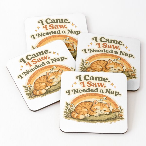 Item preview, I Came. I Saw. I Needed a Nap. – Sleepy Cat Retro Humor designed and sold by Sigils & Saints.