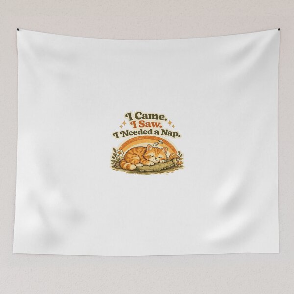 Item preview, I Came. I Saw. I Needed a Nap. – Sleepy Cat Retro Humor designed and sold by Sigils & Saints.