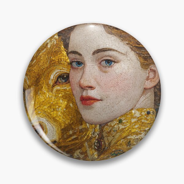 Item preview, Taurus Zodiac Art - Vintage Nouveau Golden Bull Goddess designed and sold by KissMyBerry.