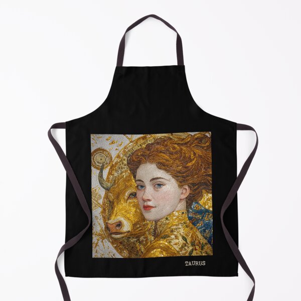 Item preview, Taurus Zodiac Art - Vintage Nouveau Golden Bull Goddess designed and sold by KissMyBerry.