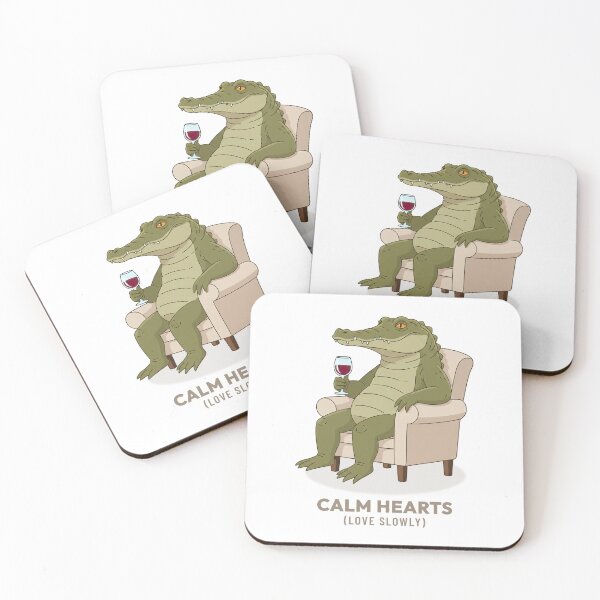 Item preview, Vintage Illustration of a Cozy Crocodile Drinking Wine designed and sold by Cozy Vintage Animal.