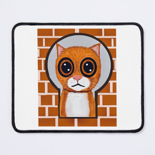 Item preview, Cartoon Cat with Big Eyes Looking Through The Keyhole designed and sold by Elaine M Hayward .