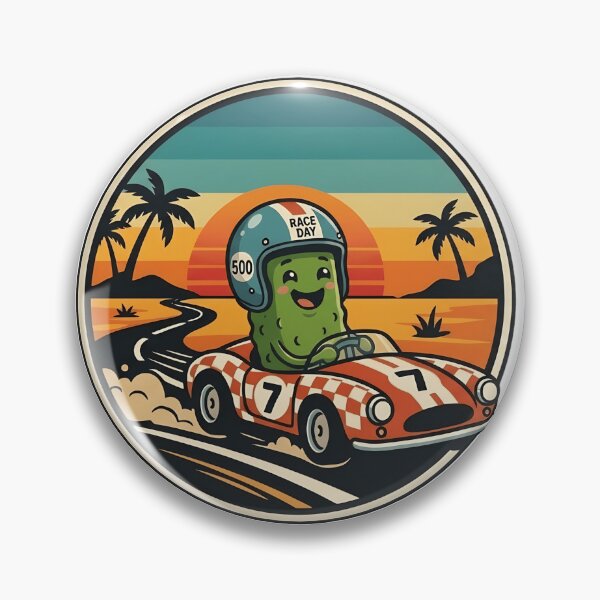 Item preview, Funny Pickle Racing Car Sticker - Retro Indy 500 Vinyl Decal - Vintage Motorsport Art designed and sold by Basma Designs | Funny Shirts, Stickers & Mugs.