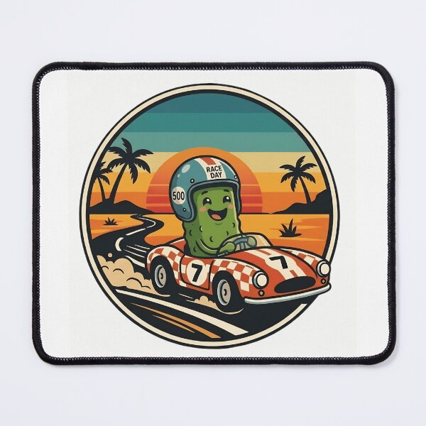 Item preview, Funny Pickle Racing Car Sticker - Retro Indy 500 Vinyl Decal - Vintage Motorsport Art designed and sold by Basma Designs | Funny Shirts, Stickers & Mugs.