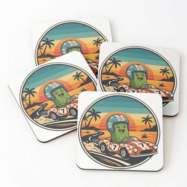 Item preview, Funny Pickle Racing Car Sticker - Retro Indy 500 Vinyl Decal - Vintage Motorsport Art designed and sold by Basma Designs | Retro, Kawaii Shirts & Stickers.