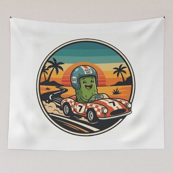 Item preview, Funny Pickle Racing Car Sticker - Retro Indy 500 Vinyl Decal - Vintage Motorsport Art designed and sold by Basma Designs | Funny Shirts, Stickers & Mugs.