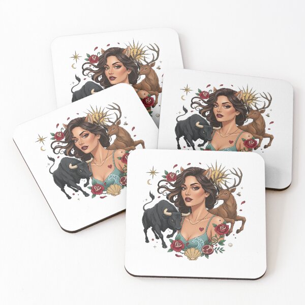 Item preview, Pinup style Vixen with a Stag and Bull designed and sold by KHAIREVIXEN.