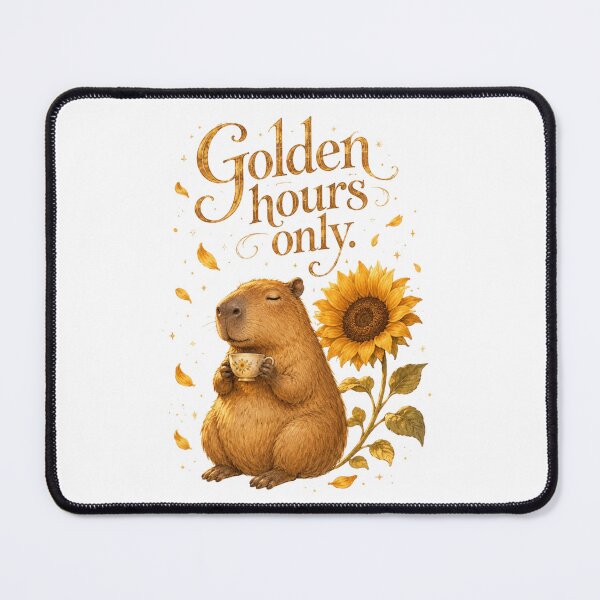 Item preview, Capybara Golden Hours Only Sunflower Sunset Aesthetic designed and sold by AQUILAKREO.