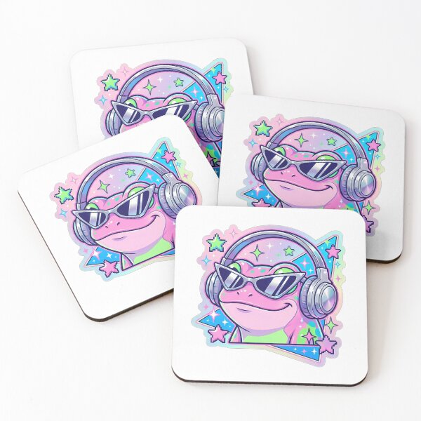 Item preview, Cute Y2K Aesthetic Cyber Frog with Headphones designed and sold by digiartmagic.