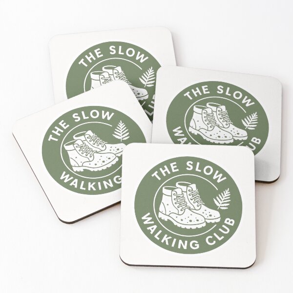 Item preview, Minimalist Slow Walking Club Fern Badge designed and sold by Digital-Thought.