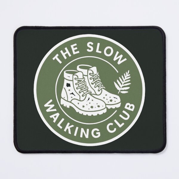 Item preview, Minimalist Slow Walking Club Fern Badge designed and sold by Digital-Thought.