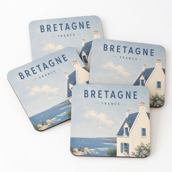 Item preview, Bretagne France Coastal Travel Poster | French Seaside  designed and sold by CARRAANN.