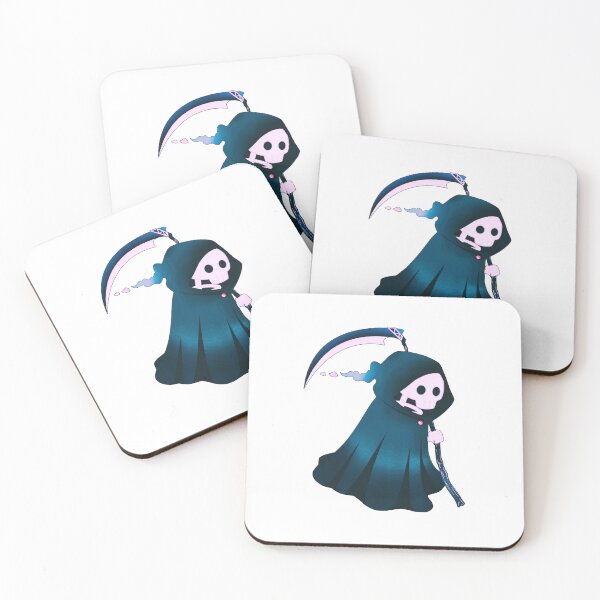 Item preview, Cute Grim Reaper Blue Pink Gothic Art designed and sold by StyleBloomes.