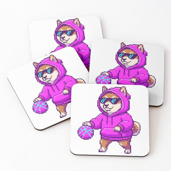 Item preview, Retro 16-Bit Pixel Cyber Shiba Inu Basketball Dribble designed and sold by DripCultureLab.