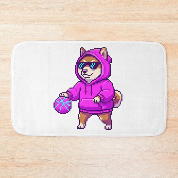 Item preview, Retro 16-Bit Pixel Cyber Shiba Inu Basketball Dribble designed and sold by DripCultureLab.