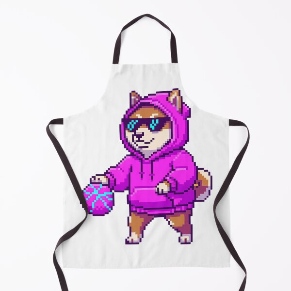 Item preview, Retro 16-Bit Pixel Cyber Shiba Inu Basketball Dribble designed and sold by DripCultureLab.