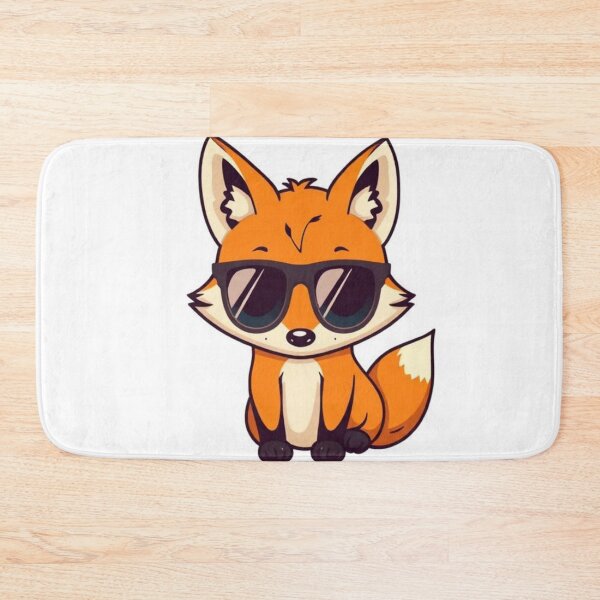 Artikelvorschau, Niedliche Kawaii-Fuchs-Sonnenbrille im Vintage-Retro-Cartoon-Stil entworfen und verkauft von Higherclothing.
