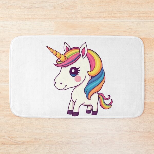 Item preview, Cute Kawaii Unicorn Rainbow Mane Vintage Retro Cartoon designed and sold by Higherclothing.