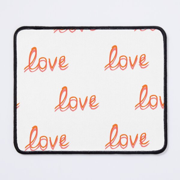 Item preview, Cute Orange and Pink Love Text Pattern designed and sold by Rhodes Shop.