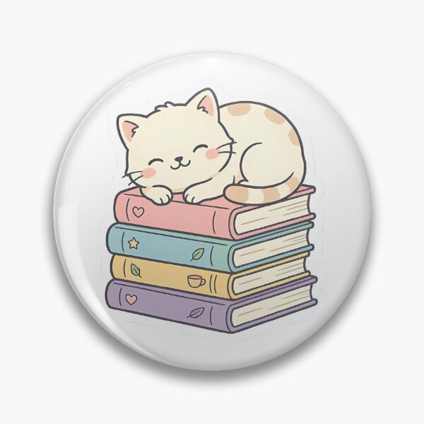 Item preview, Cute Kawaii Chubby Cat Sleeping on Books designed and sold by YALLABUY.