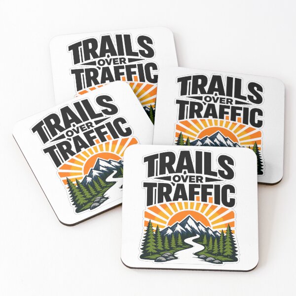 Item preview, Trails Over Traffic - Adventure Hiking Nature T-Shirt designed and sold by Trailora.