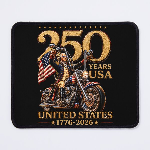 Item preview, 250 Years George Washington Riding a Motorcycle 1776-2026 designed and sold by elongatedjazz.