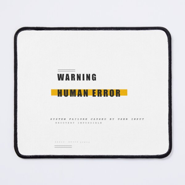 Item preview, Human Error | Industrial Warning Typography Design designed and sold by HeartAndArtShop.