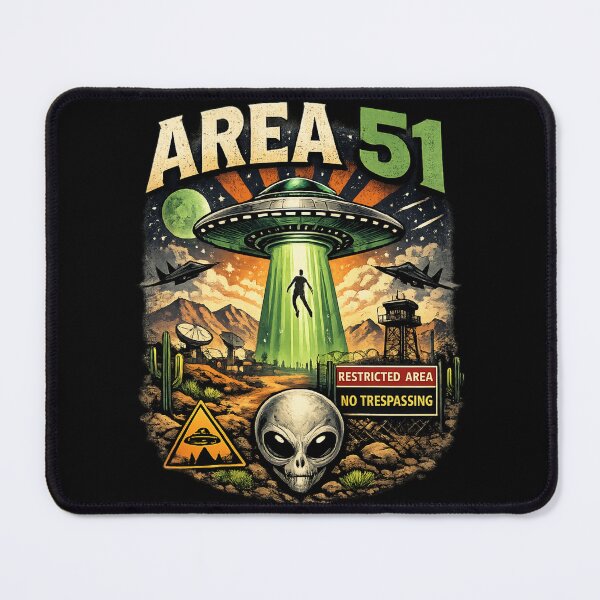 Item preview, Area 51 UFO Abduction - Retro Alien Mystery designed and sold by SidTastic .