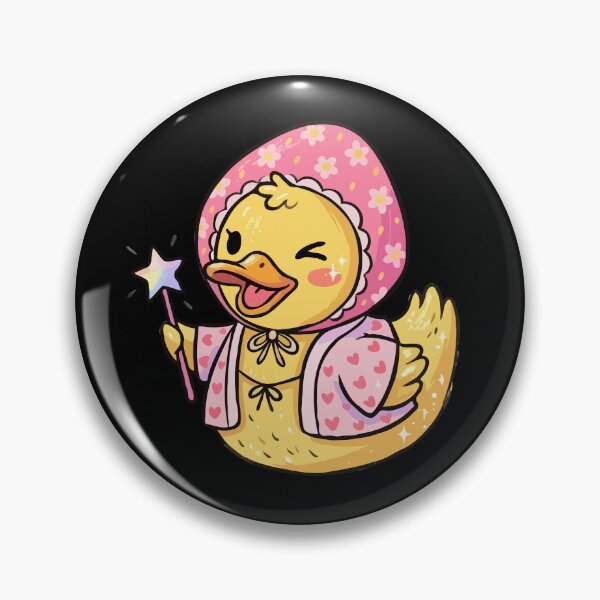 Item preview, Magical Pink Bonnet Winking Waterfowl designed and sold by Emegan Print Art.