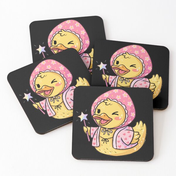Item preview, Magical Pink Bonnet Winking Waterfowl designed and sold by Emegan Print Art.