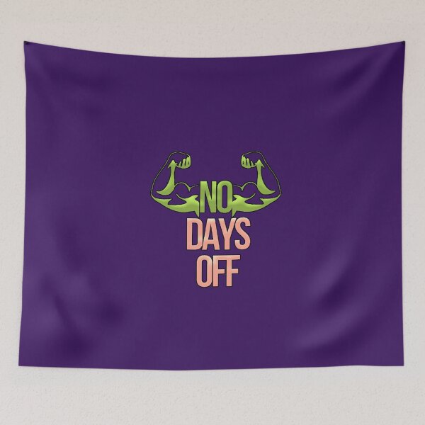 Item preview, No Days Off Gym Motivational Flex Arms Workout Shirt designed and sold by AstronautMerch.