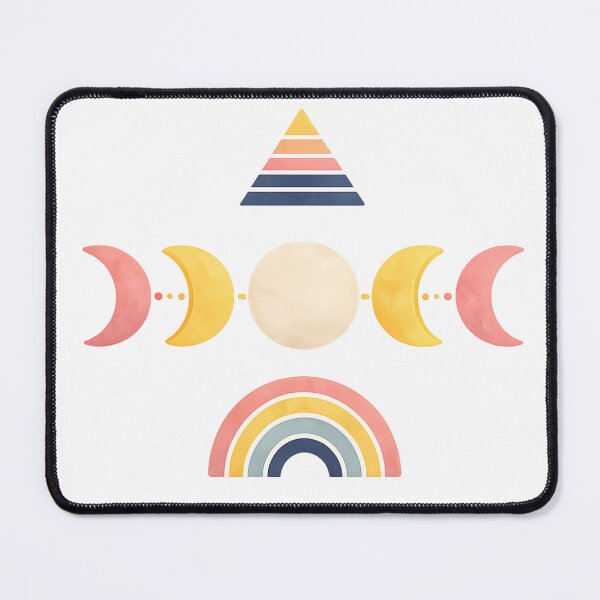 Item preview, Boho Moon Phase Rainbow Minimalist Fashion designed and sold by SoftSproutstu.