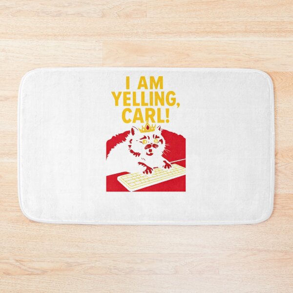 Item preview, I Am Yelling Carl Funny Angry Cat Meme Retro designed and sold by WhatTheSnail.