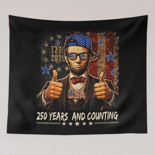 Item preview, Abe Lincoln 250 Years Later and Counting USA Flag designed and sold by elongatedjazz.