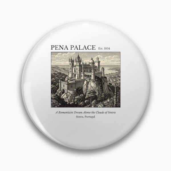 Item preview, Pena Palace Vintage Engraving Art Print | Romanticist Dream Sintra Portugal | UNESCO World Heritage Wall Decor designed and sold by Panom Suavichien.