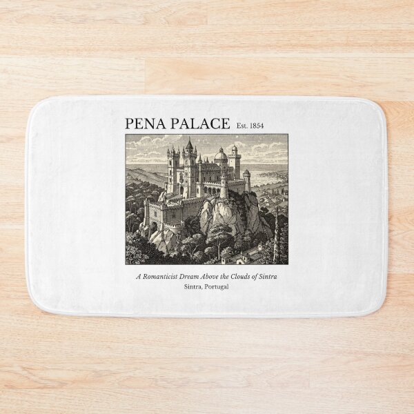 Item preview, Pena Palace Vintage Engraving Art Print | Romanticist Dream Sintra Portugal | UNESCO World Heritage Wall Decor designed and sold by Panom Suavichien.